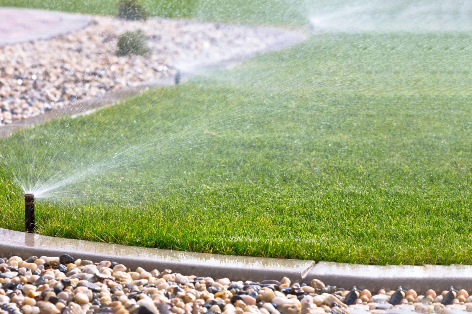 Lawn sprinkler system.